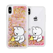 Silikonski ovitek Teddy z roza bleščicami za Samsung Galaxy S9 G960 - prozoren