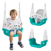 Ricokids 3-v-1 gugalnica z vedrom slona, turkizna