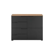 KOMODA  100/80/40 cm  crna, boje hrasta