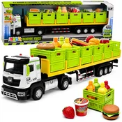 Tovornjak LEAN TOYS za živila, baterijski, zeleni 1:40