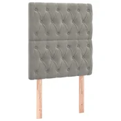 vidaXL vidaXL Posteljno vzglavje 2 kosa svetlo sivo 80x7x78/88 cm žamet, (20792792)