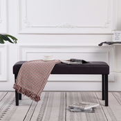 vidaXL Klop 106 cm rjavo umetno usnje