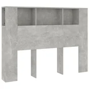 Vidaxl Vzglavna omarica betonsko siva 140x18,5x104,5 cm