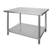 Centralna delovna miza iz nerjavnega jekla HENDI Budget Line, 1800 x 600 mm