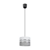 Luster na sajli CORAL 1xE27/60W/230V, precnik 20 cm, bela/siva