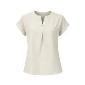 REGINA FASHION Bluza Blouse with button bež