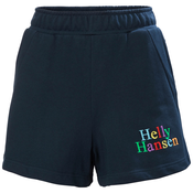 Kratke hlače Helly Hansen za žene, boja: tamno plava, s tiskom, visoki struk, 54081