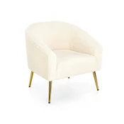 Fotelja Houston 1325 Bijela, 78x77x67cm, Tkanina, GambeNoge: Metalne
