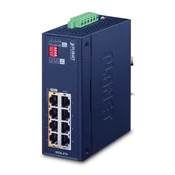 PLANET IP30 Industrial 4-port Gigabit Ethernet (10/100/1000) Power over Ethernet (PoE) Blue