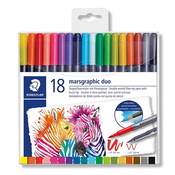 STAEDTLER Flomaster Marsgraphic Duo, obojestranski, 18 kosov