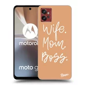 Silikonski prozorni ovitek za Motorola Moto G32 - Boss Mama