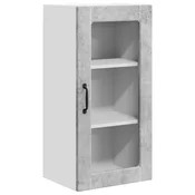 Vidaxl Stenski stekleni omarica LUCCA Betonsko siva 40 x 31 x 80 cm