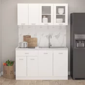 vidaXL 4-dijelni set kuhinjskih ormarića bijeli od iverice