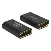 adapter DELOCK, HDMI-A (Ž) na HDMI-A (Ž), 4k, High Speed, črn