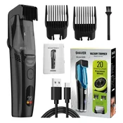 INF Strižnik za lase z vakuumom in LCD zaslonom, električni brivnik za lase Black, (5000289957)