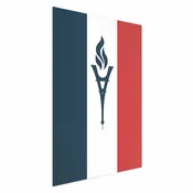 shumee Plakat - Francoska zastava s svečo