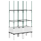 Vrtna sadilica s rešetkom bijela 80 x 40 x 142,5 cm PP