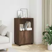 Vidaxl vidaXL Omarica na kolesih rjav hrast 55x40x91 cm