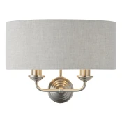 Endon 94403 - Zidna svetiljka HIGHCLERE 2xE14/40W/230V siva/mat hrom