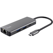 TRUST USB-C adapter Dalyx 6v1, srebrn