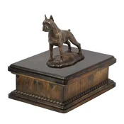 shumee Boksar, Boksar I - žara za pasji pepel, klasična žara s kipcem, elegantna žara s psom znamke Art-Dog