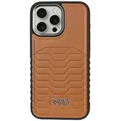 Audi Etui Audi iz sintetičnega usnja z MagSafe za iPhone 15 Pro - rjavo