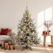 Umetna božična jelka z bučko 120 cm 150 LED Toplo bela