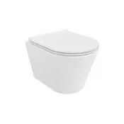 Mexen Rico wc školjka Rimless s počasno zapirajočim tankim pokrovom, duroplast, bela sijaj - 30720500