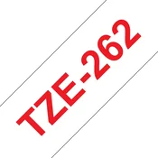 BROTHER Brother Tze-262 združljiv laminirani trak - 36 mm x 8 metrov rdeč/bel, (21408867)