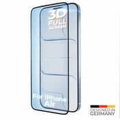Kaljeno zaščitno steklo za Apple iPhone Air, Full Cover 3D, črno