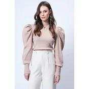 Trend Alacati Stili Ženska bluza dugih rukava Alc-X13069, Bež
