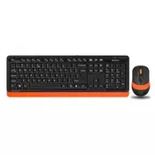 A4Tech FG1010 FSTYLER komplet brezžična tipkovnica + miška, vodoodporna, oranžna