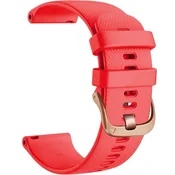 GS Univerzalni silikonski pašček 20 mm, z zlato zaponko, rdeč