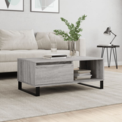 vidaXL Klubska mizica siva sonoma 90x50x36,5 cm inženirski les