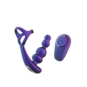 Hueman Stellar Force – analne kuglice s penis prstenom + daljinski upravljac