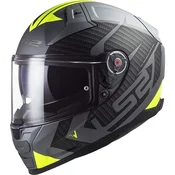 Integralna motociklistička kaciga LS2 FF811 Vector II Splitter titan-fluo žuta