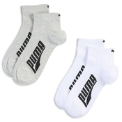 Puma Quarter Socks Unisex (2-pack), White, Size 43-46, Clothing