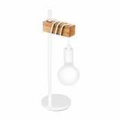 EGLO 33163 | Townshend Eglo stolna svjetiljka 50cm sa prekidacem na kablu 1x E27 bijelo, smede