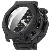 Ovitek z zaščito zaslona Techsuit Defense360 Pro za Amazfit T Rex 3 Pro 48mm - črn