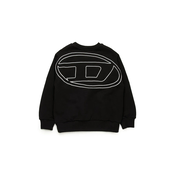 Otroški bombažen pulover Diesel SROBMEGOVALD OVER SWEAT-SHIRT črna barva, J02274