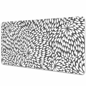 Decormat Podloga za pisalno mizo Črni cvet 120x60 cm