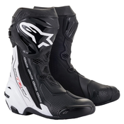 Boty na motorku Alpinestars Supertech R 2024 černo-bílé