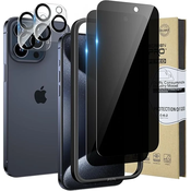 HWeggo privacy zaščitno steklo za iPhone 15, 2kosa - iPhone 15 Pro Max