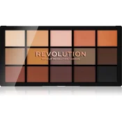 Makeup Revolution Re-Loaded paleta senčil za oči odtenek Basic Mattes 15x1,1 g