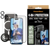 Bundle Hoops + Kaljeno steklo UWF + Hard Case + Magnetic Ring Mount za iPhone 16, PanzerGlass