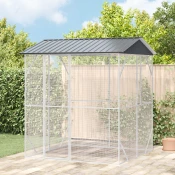 vidaXL Pticja aviary antracit 210x227x247 cm jeklo