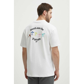 Pamucna majica Puma za muškarce, boja: bež, s tiskom, 623558