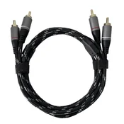 INF 2RCA moški na 2RCA moški avdio kabel, čisto bakreno jedro, pleten najlon 5 m, (5000090823)