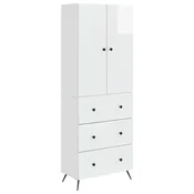 Vidaxl Set omar 2 szt. Bela visok sijaj 66 x 34,5 x 90 cm