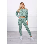 Dark mint lettering set